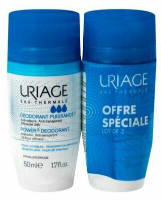 URIAGE DEODORANT PUISSANCE 3 ROLL ON 2X50ML URIAGE DEODORANT PUISSANCE 3 ROLL ON 2X50ML