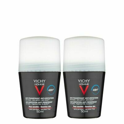 VICHY HOMME DEO GEV HUID 48U ROLLER DUO 2X50ML VICHY HOMME DEO GEV HUID 48U ROLLER DUO 2X50ML