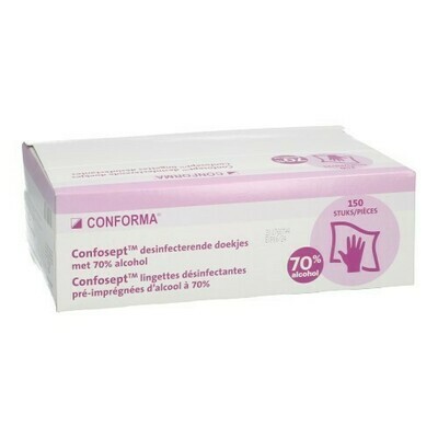 CONFOSEPT DOEKJES DESINFECT. ALCOHOL 70% 150 CONFOSEPT DOEKJES DESINFECT. ALCOHOL 70% 150