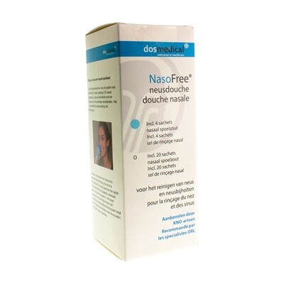NASOFREE NEUSDOUCHE FL + 4 ZAKJES NASOFREE NEUSDOUCHE FL + 4 ZAKJES