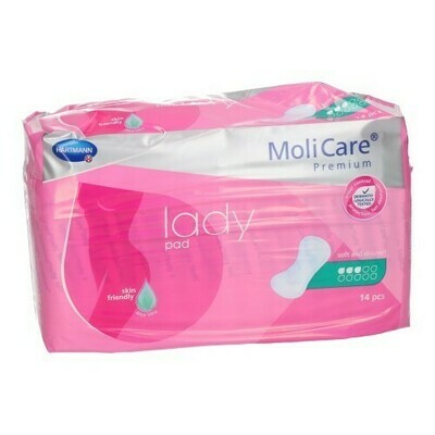 MOLICARE PREMIUM LADY PAD 3 DROPS 34X13CM 14 MOLICARE PREMIUM LADY PAD 3 DROPS 34X13CM 14