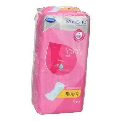 MOLICARE PREMIUM LADY PAD 1,5 DROP 27X10CM 14 MOLICARE PREMIUM LADY PAD 1,5 DROP 27X10CM 14