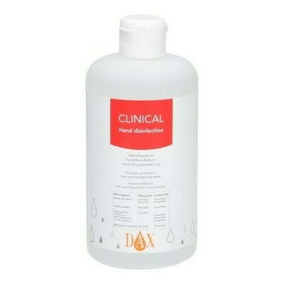 DAX CLINICAL HANDONTSMETTING KNIJPFLES 500ML DAX CLINICAL HANDONTSMETTING KNIJPFLES 500ML