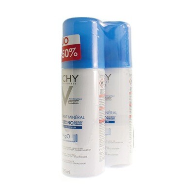 VICHY DEO MINERAAL 48U SPRAY DUO 2X125ML VICHY DEO MINERAAL 48U SPRAY DUO 2X125ML