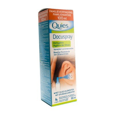 QUIES DOCUSPRAY OORHYGIENE Z/DRIJFGAS SPRAY 100ML QUIES DOCUSPRAY OORHYGIENE Z/DRIJFGAS SPRAY 100ML