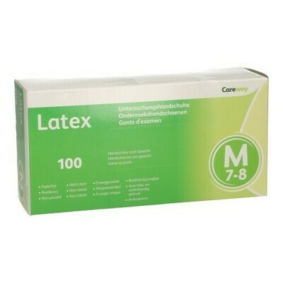 CAREWAY HANDSCHOENEN LATEX M N/STER PDR/VR 100 CAREWAY HANDSCHOENEN LATEX M N/STER PDR/VR 100