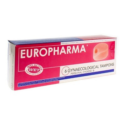EUROPHARMA TAMPON GLIJMIDDEL 6 EUROPHARMA TAMPON GLIJMIDDEL 6