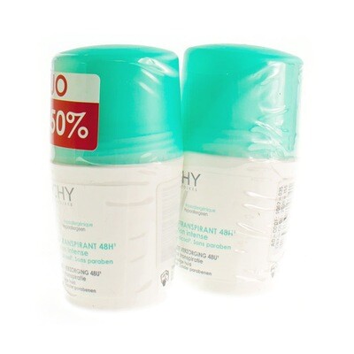 VICHY DEO TRANSP. INTENSE ROLLER 48U DUO 2X50ML VICHY DEO TRANSP. INTENSE ROLLER 48U DUO 2X50ML