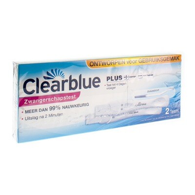 CLEARBLUE PLUS ZWANGERSCHAPSTEST 2 CLEARBLUE PLUS ZWANGERSCHAPSTEST 2