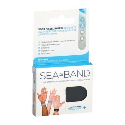 SEA BAND VOLWASSENE ARMBAND ZWART 2 SEA BAND VOLWASSENE ARMBAND ZWART 2
