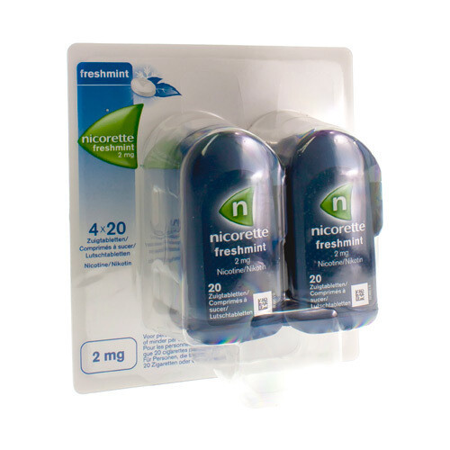NICORETTE FRESHMINT ZUIGTABLETTEN 80X2MG NICORETTE FRESHMINT ZUIGTABLETTEN 80X2MG