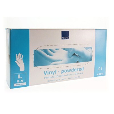 ABENA CLASSIC HANDSCHOEN VINYL PDR CLEAR L 1000 ABENA CLASSIC HANDSCHOEN VINYL PDR CLEAR L 1000