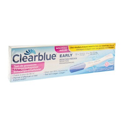 CLEARBLUE EARLY VISION STICK ZWANGERSCHAPSTEST 1 CLEARBLUE EARLY VISION STICK ZWANGERSCHAPSTEST 1
