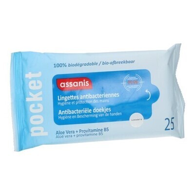 ASSANIS POCKET A/BACT. DOEKJE Z/SPOELEN 25 ASSANIS POCKET A/BACT. DOEKJE Z/SPOELEN 25
