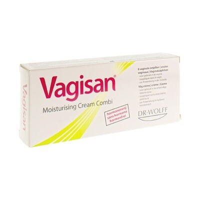 VAGISAN MOISTURIZING CREAM COMBI CR 10G + 8 OVULES VAGISAN MOISTURIZING CREAM COMBI CR 10G + 8 OVULES
