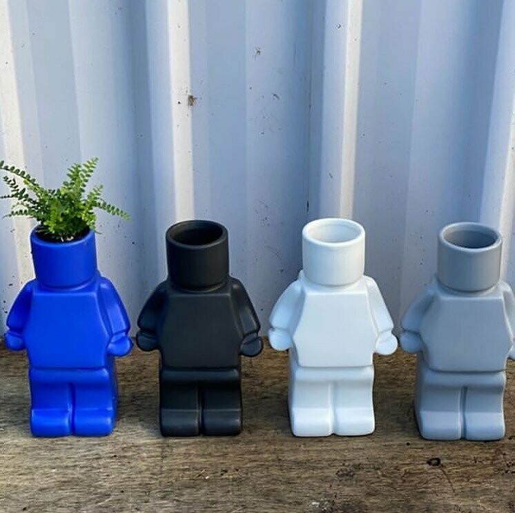 Blockman planter (plants sold separately)