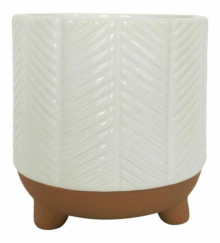 Zari planter, white terracotta (14cm)
