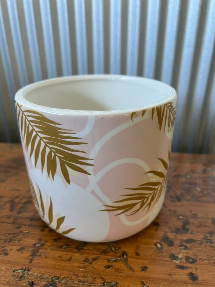 Gold leaf palm planter