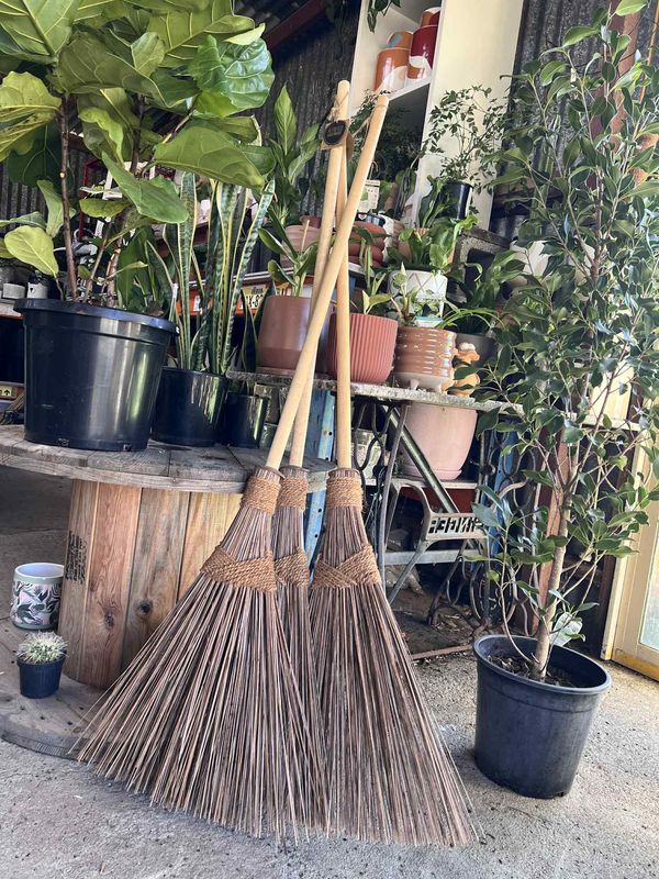 Straw broom