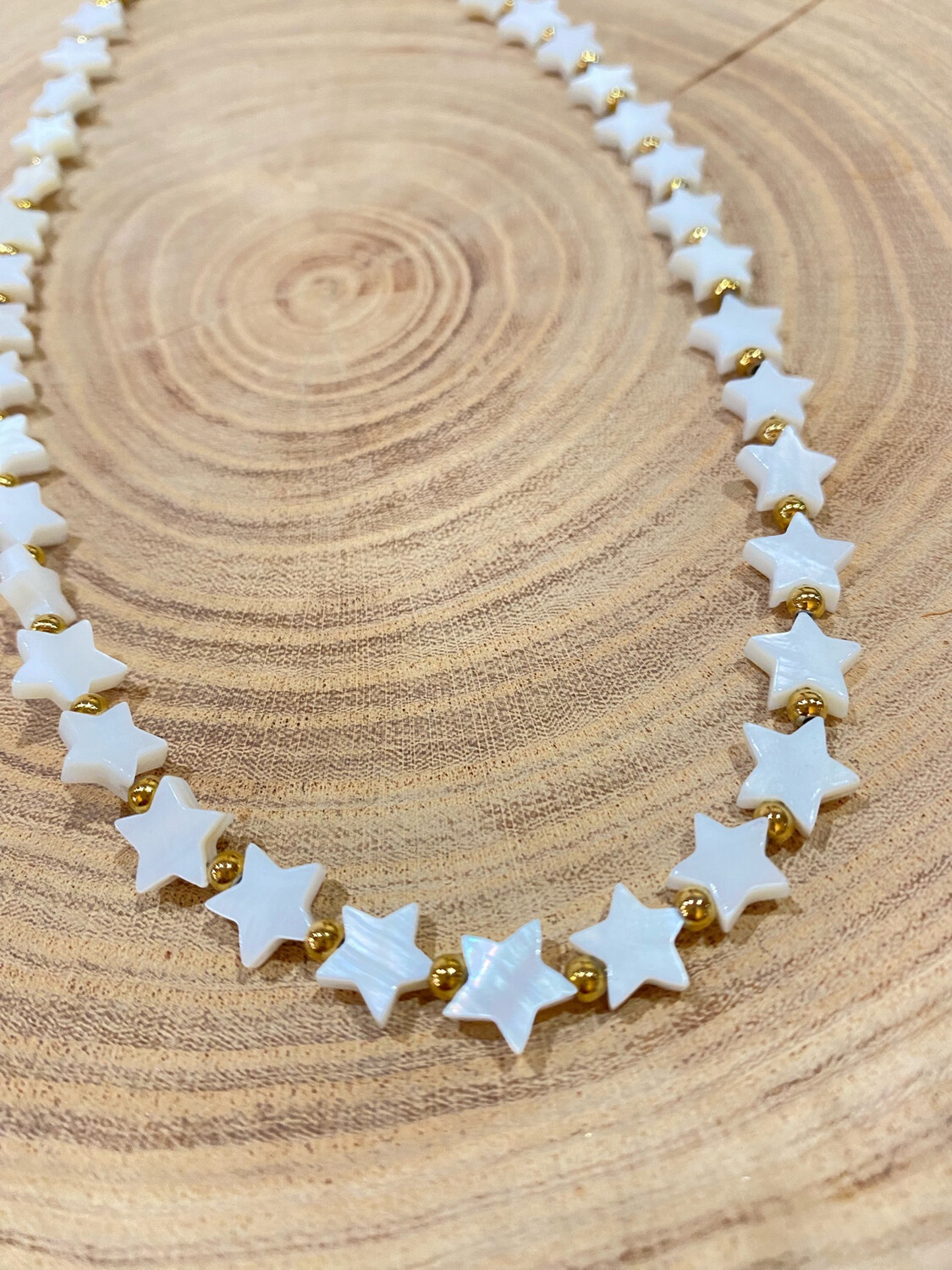 Collana girocollo stelline madreperla