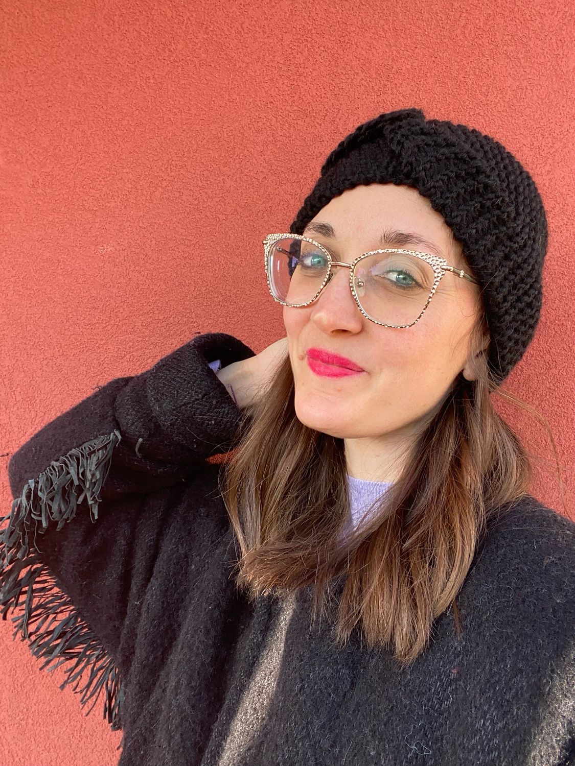 Fascia capelli in misto lana