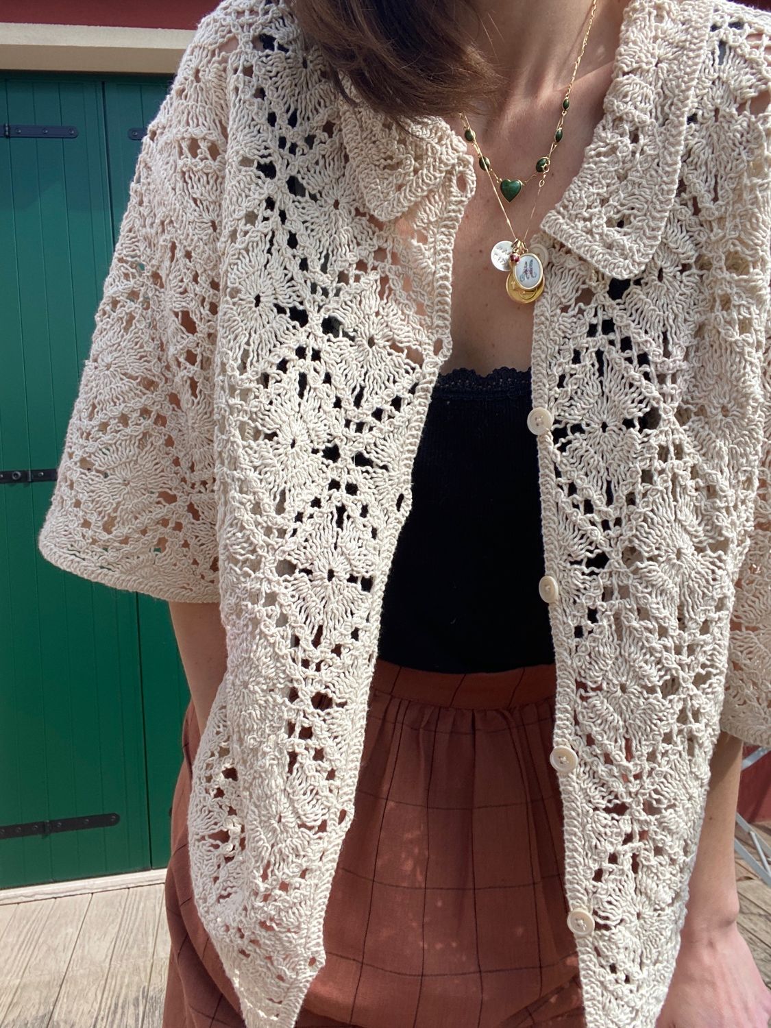 Giacchino crochet cotone