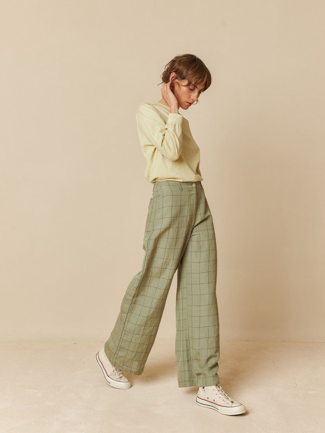 Pantaloni Lino e cotone