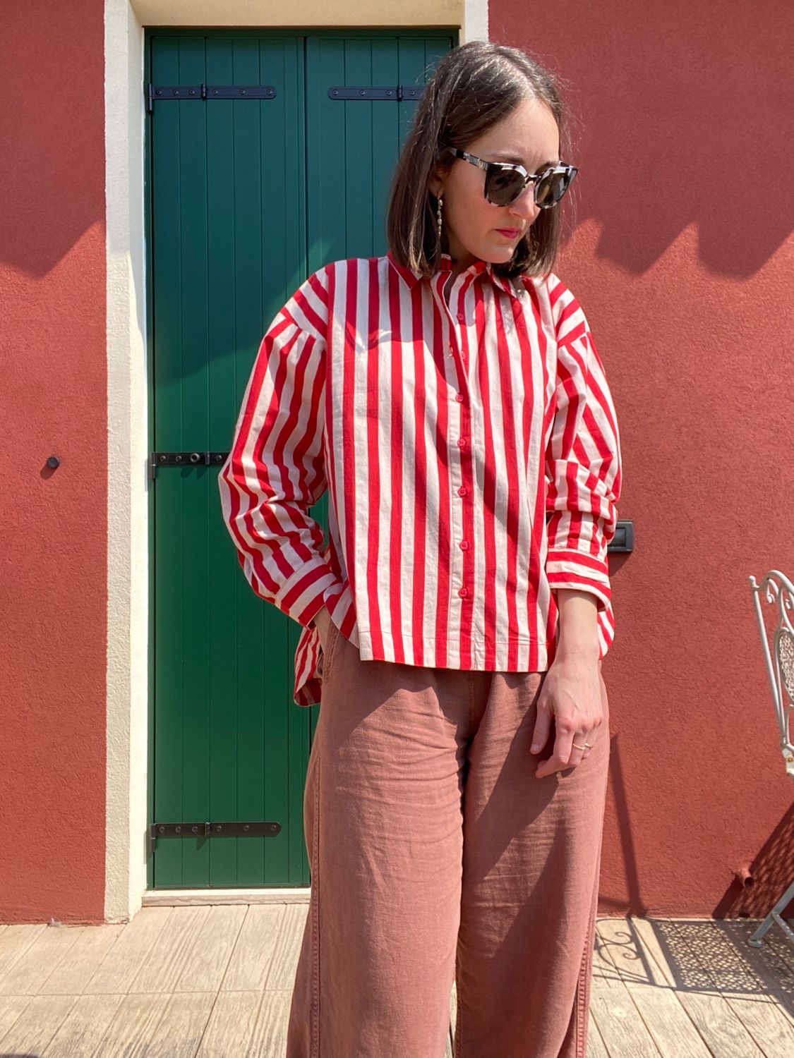 Camicia cotone righe