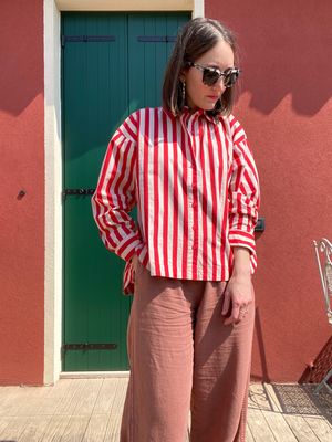 Camicia cotone righe