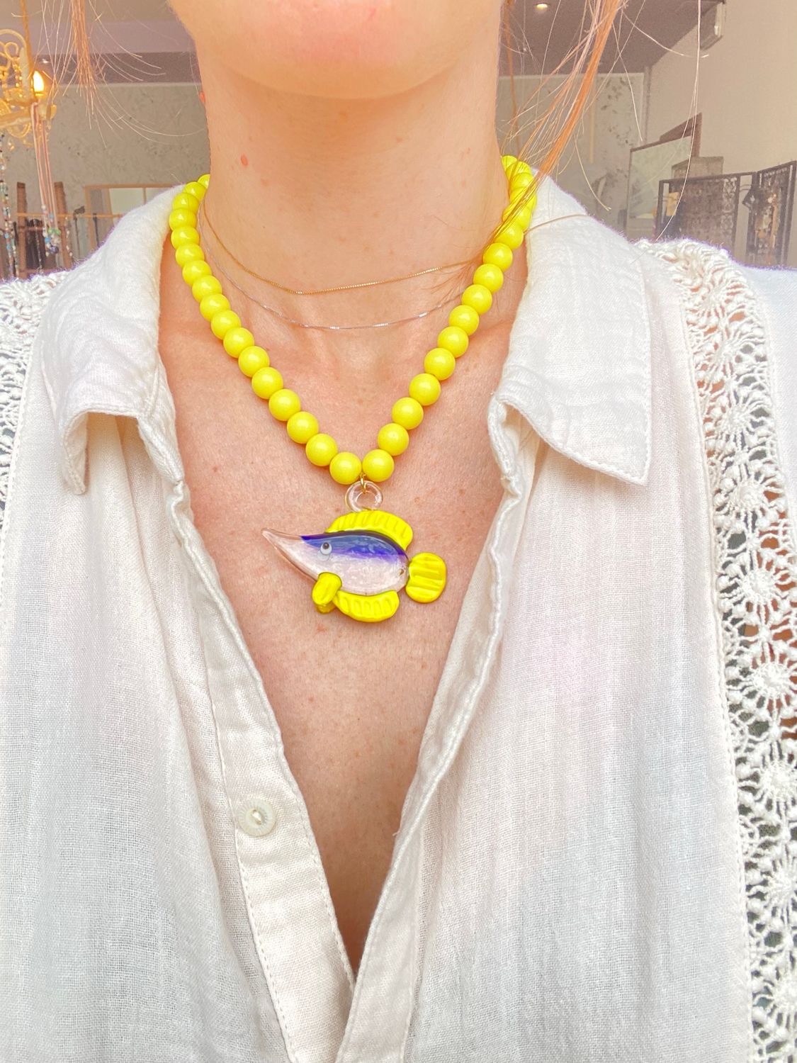 Collana con 🐠 in vetro