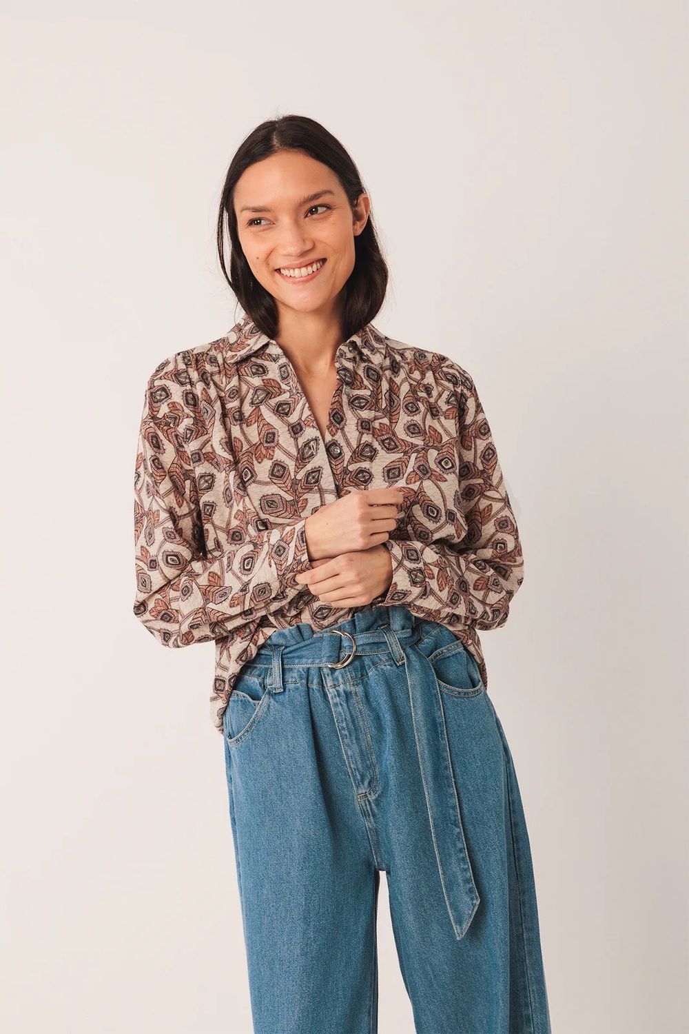 Camicia in cotone sostenibile