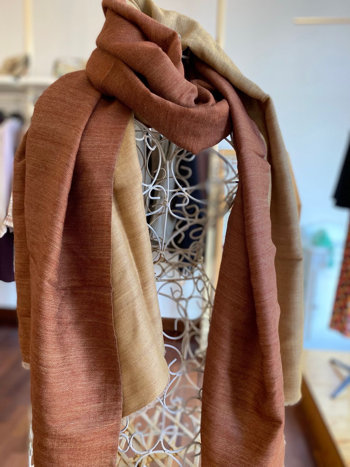 Sciarpa 100% cashmere reversibile