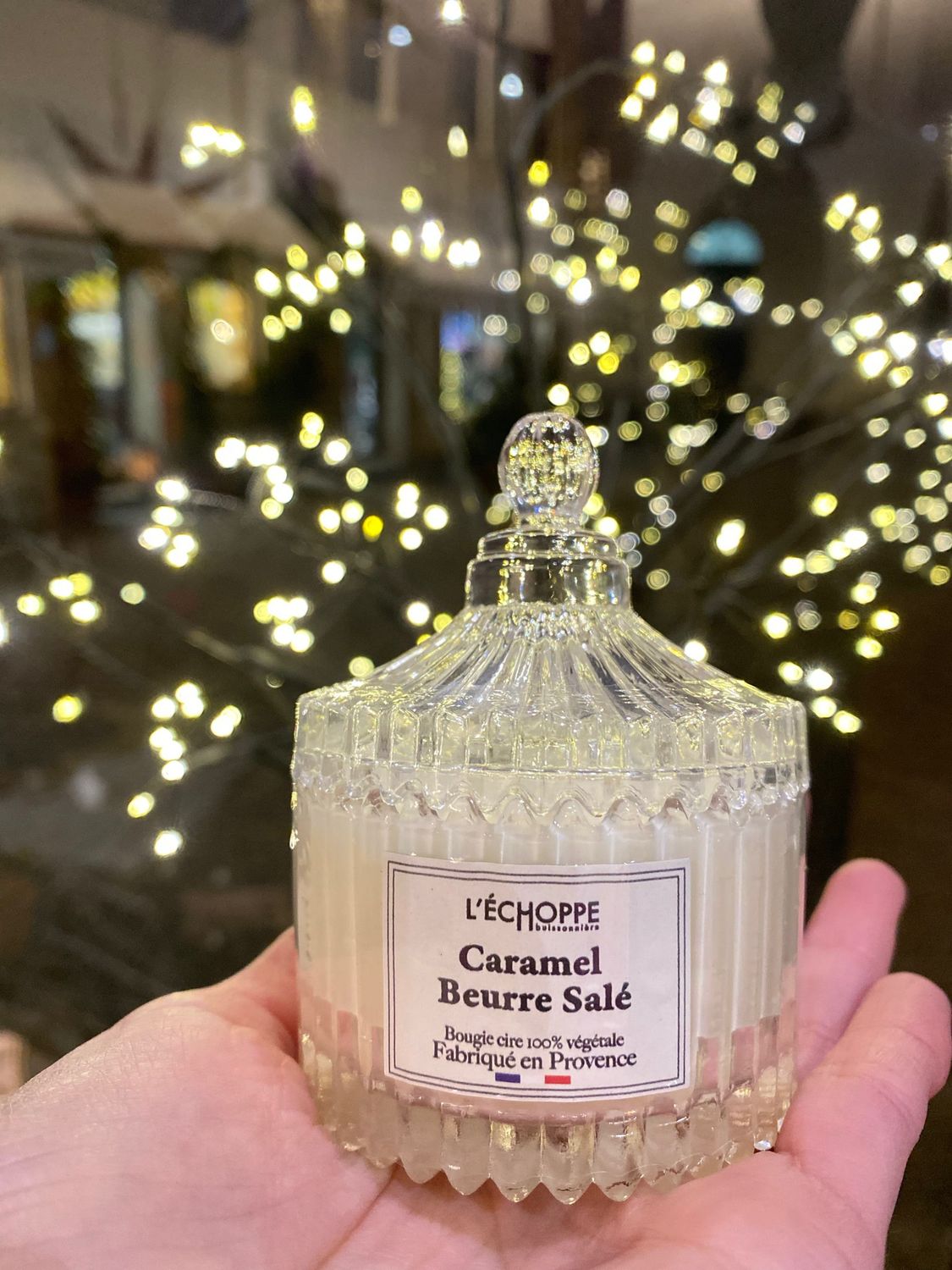 Candela con cera di soia Caramello/burro salato