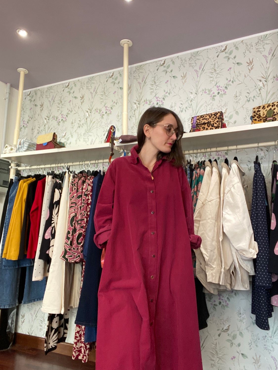 Abito velluto cotone