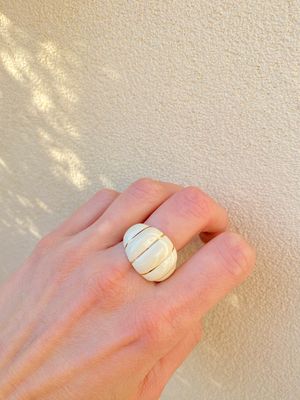 Anello acciaio e smalto regolabile