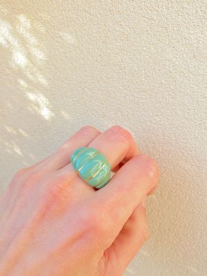 Anello acciaio e smalto regolabile