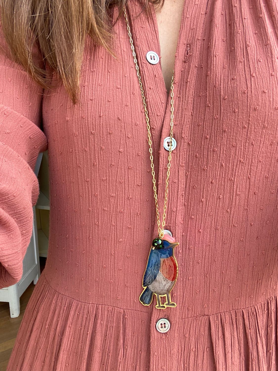 Collana lunga acciaio