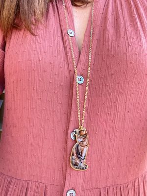 Collana lunga acciaio