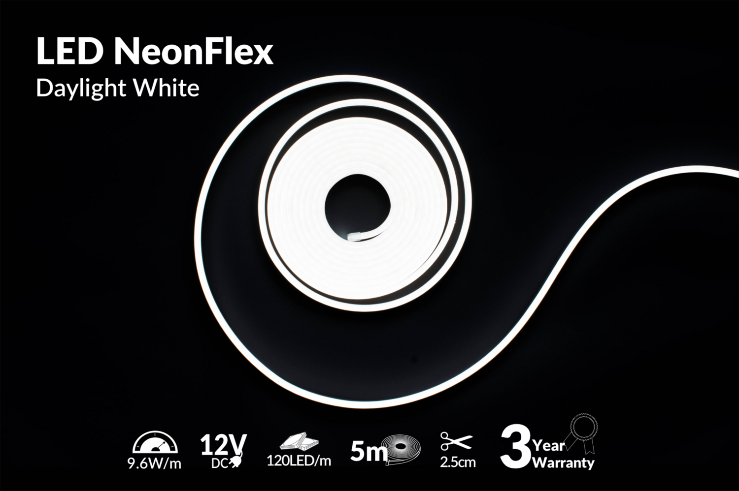 Neon Flex (6mm x 12mm) - Cool White (5m)