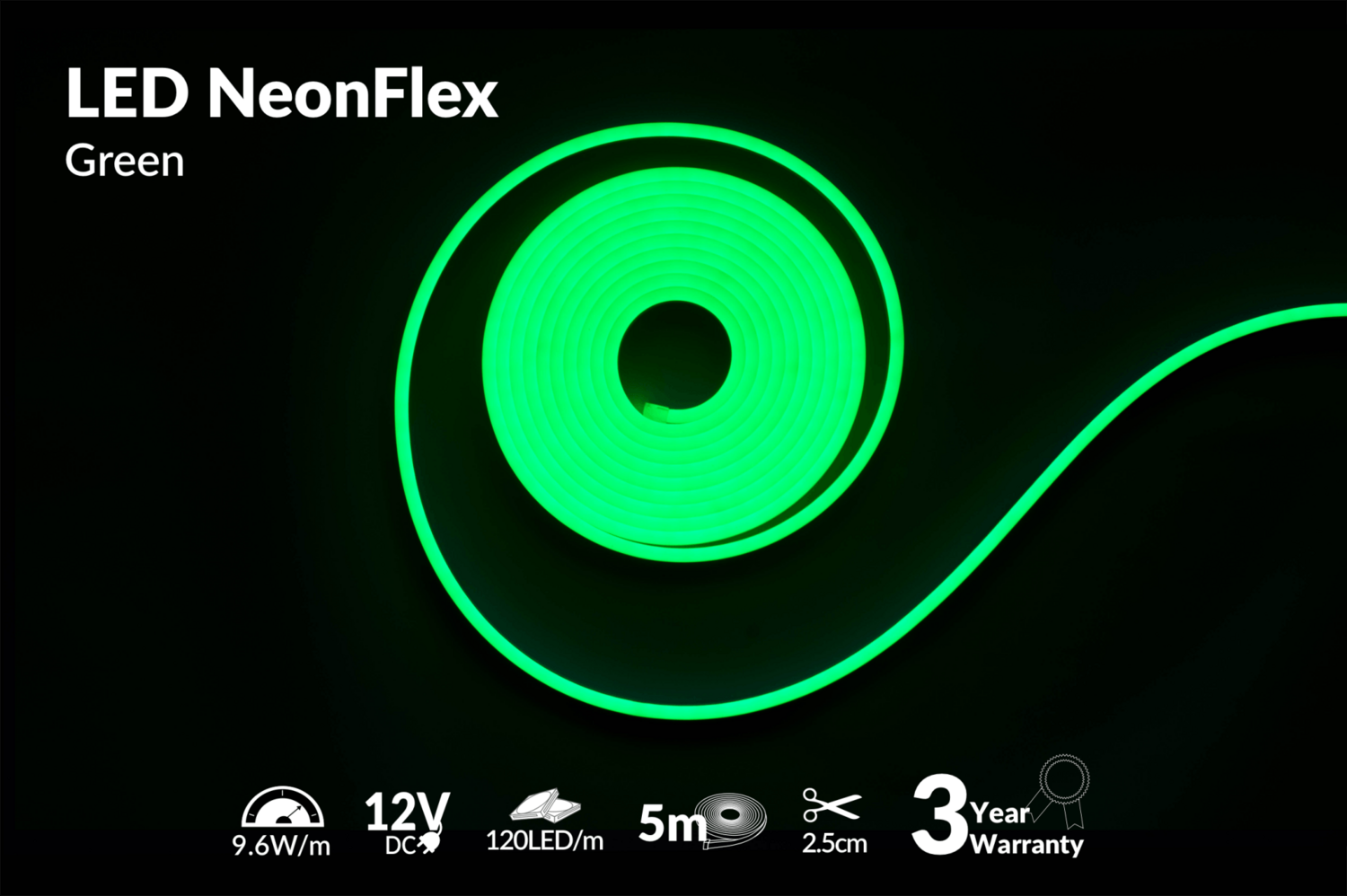 Neon Flex (6mm x 12mm) - Green (5m)