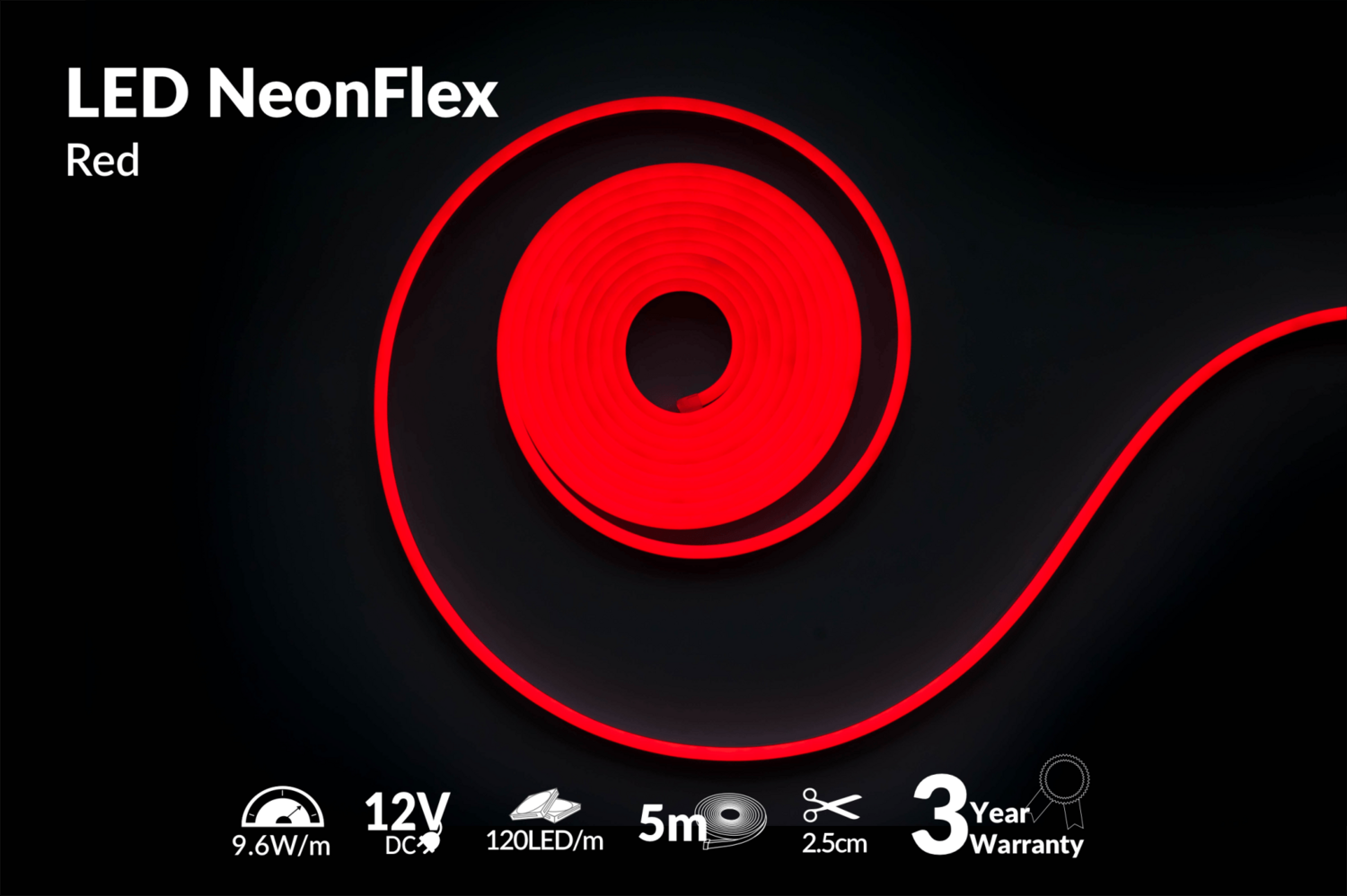 Neon Flex (6mm x 12mm) - Red (5m)
