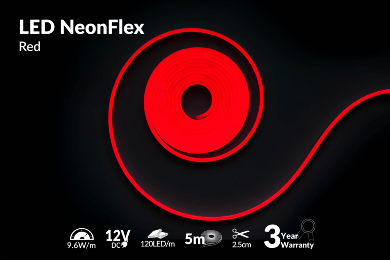 Neon Flex (6mm x 12mm) - Red (5m)