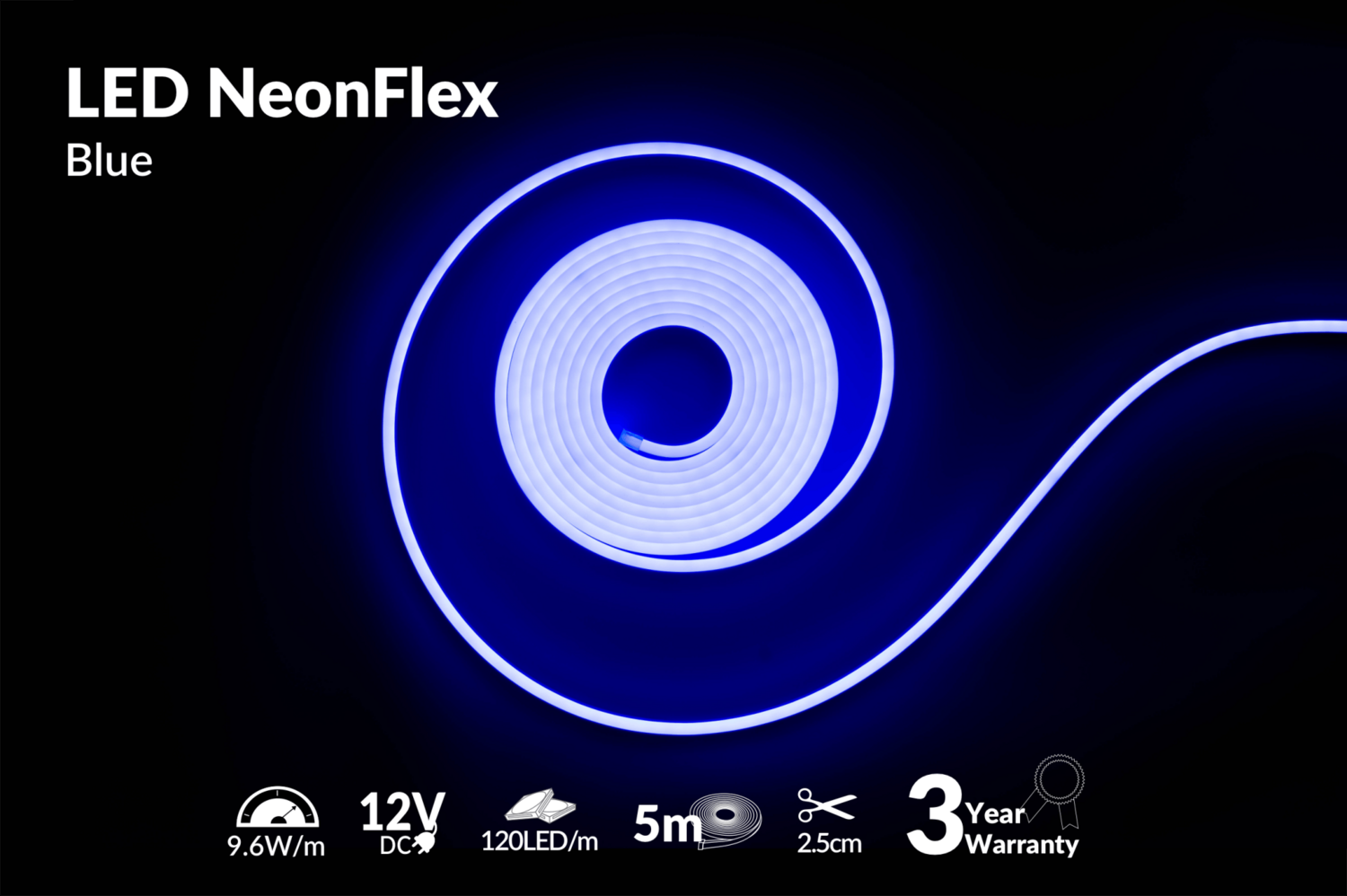 Neon Flex (6mm x 12mm) - Blue (5m)