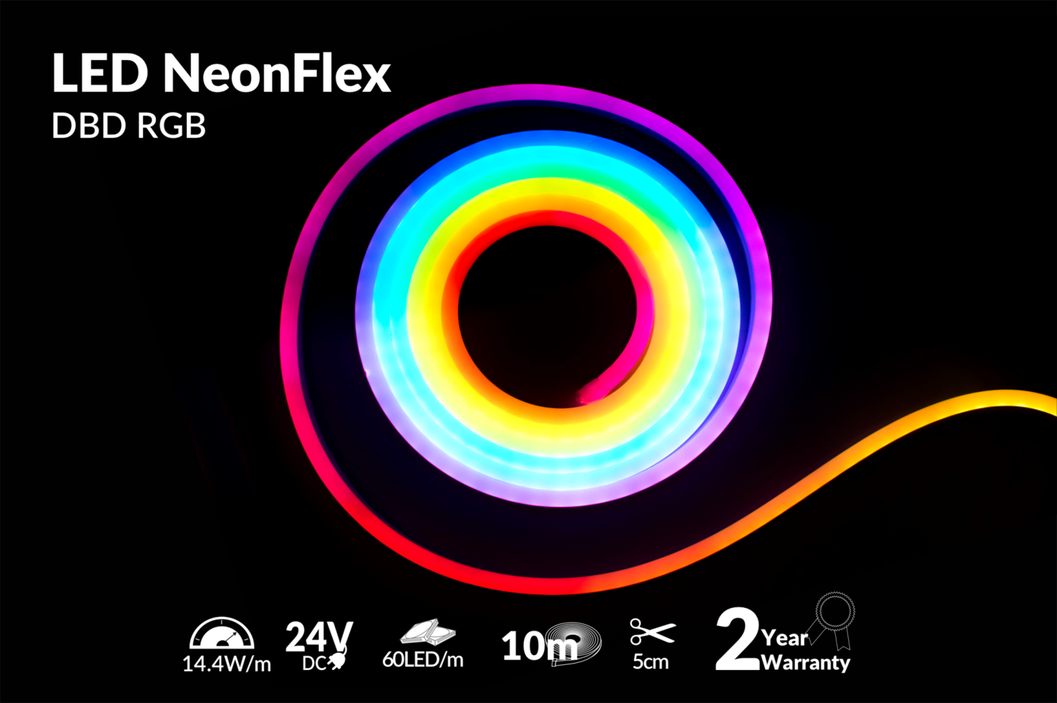Néon flexible LED 24V 10mm