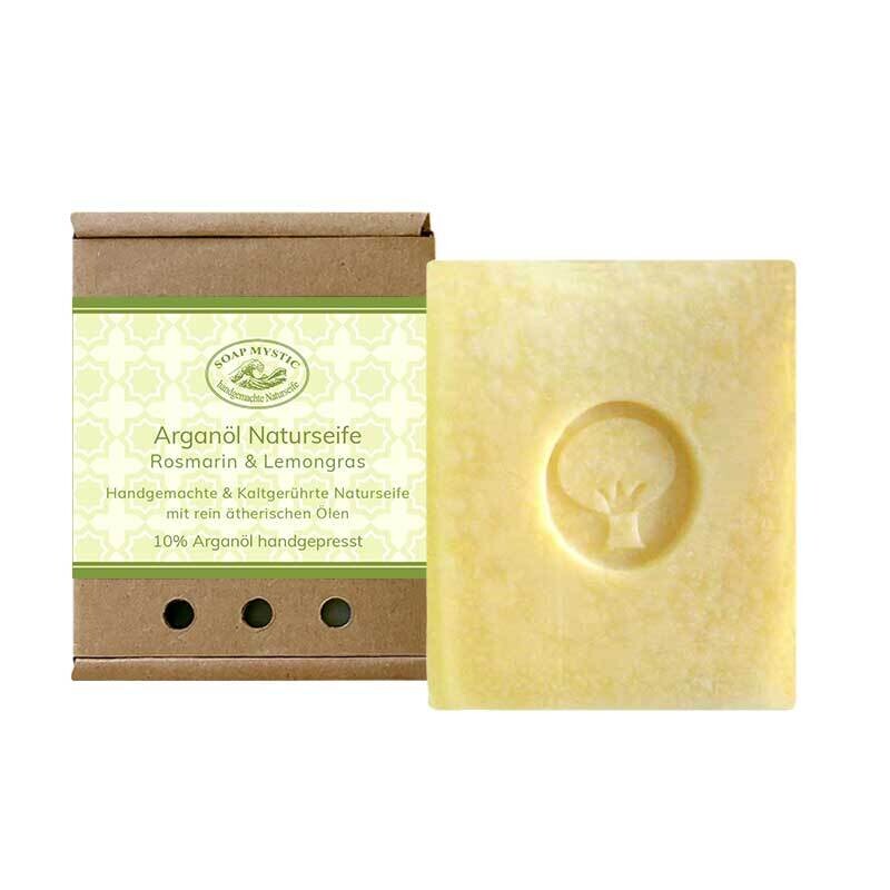 SOAPMYSTIC- Arganöl Naturseife SOAPMYSTIC- Arganöl Naturseife "Rosmarin & Lemongras" 100g
