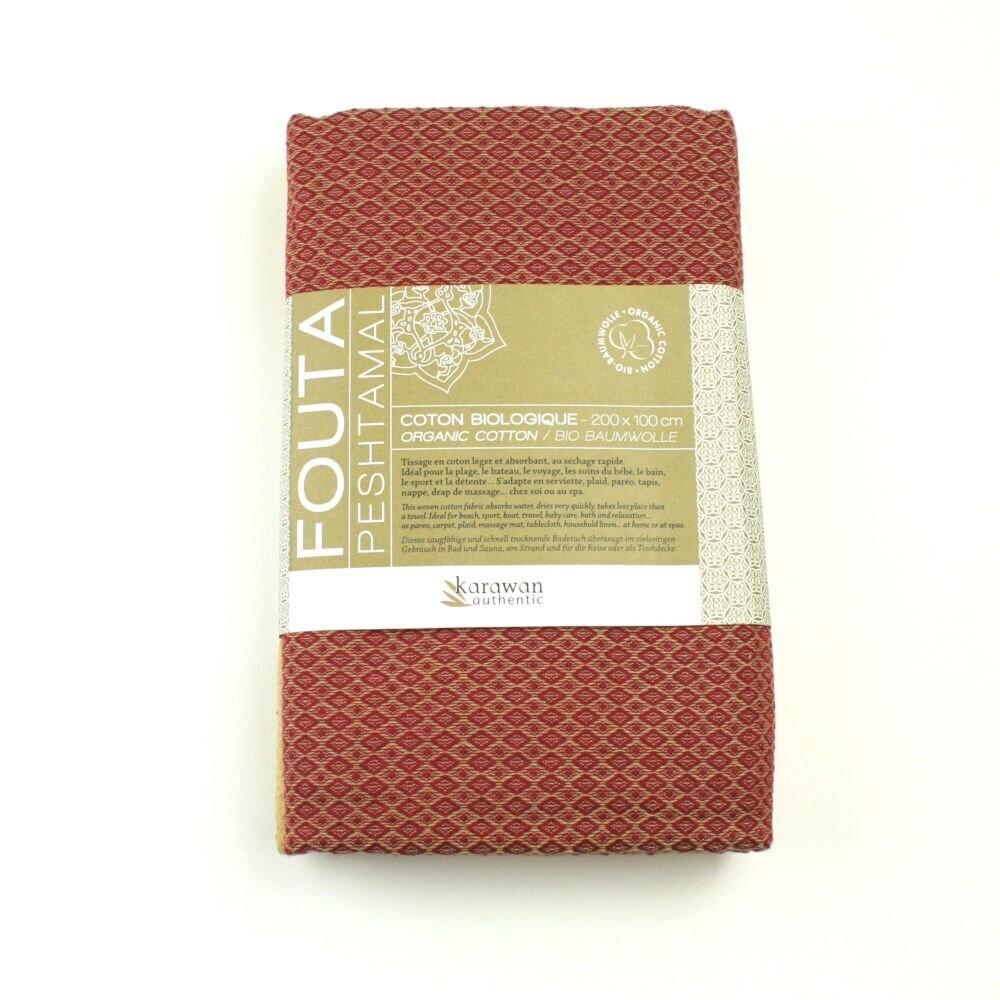 FOUTA  SAND L Granatrot