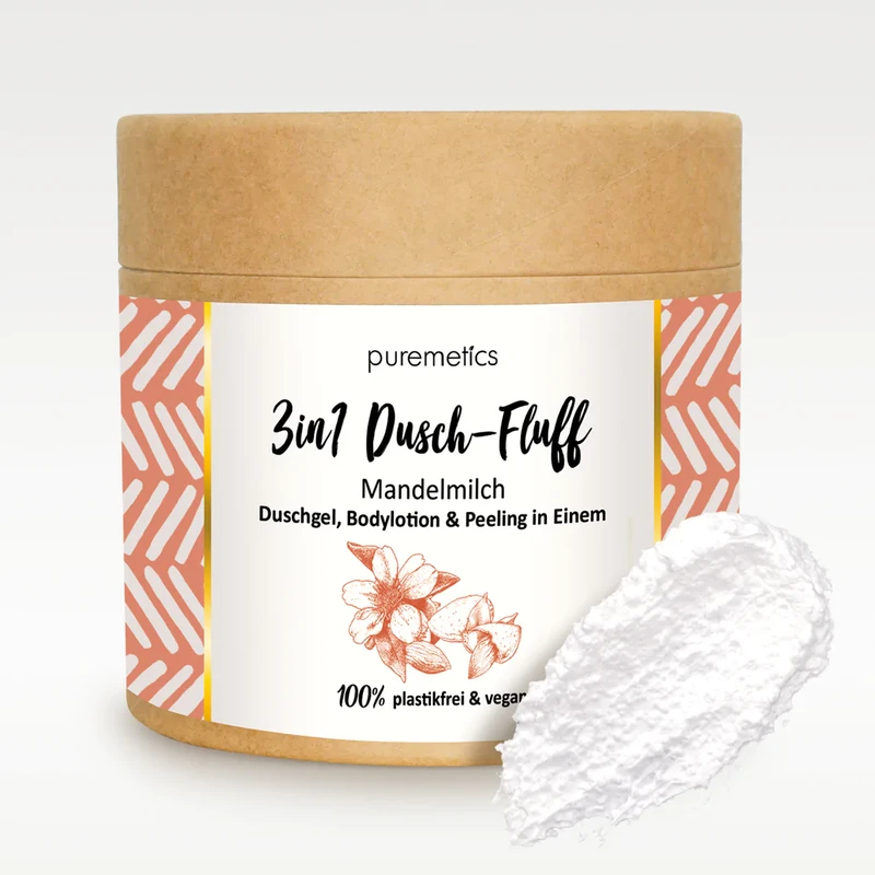 PUREMETICS- 3in1 Duschfluff PUREMETICS- 3in1 Duschfluff "Mandelmilch" 250g