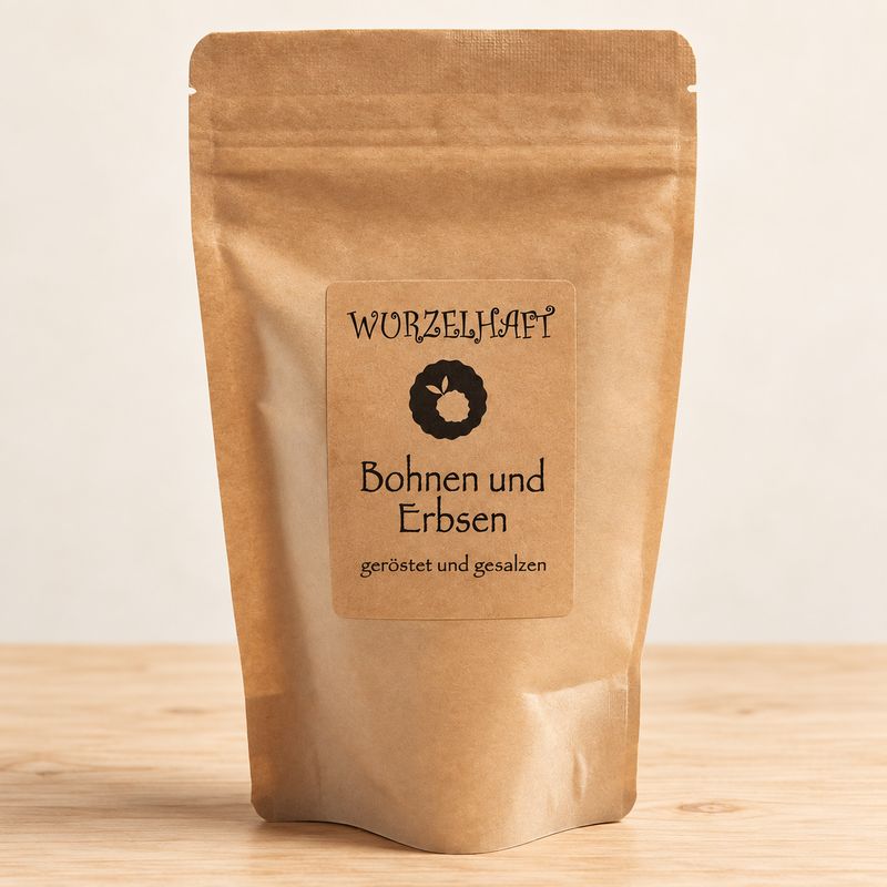 Bohnen und Erbsen – geröstet und gesalzen, 130 g