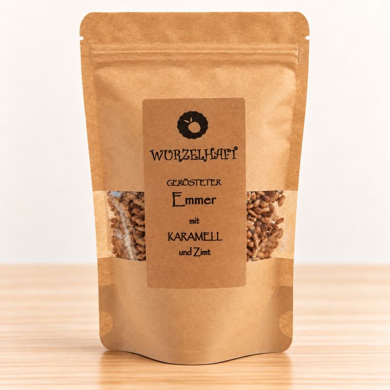 Gerösteter Emmer mit Karamell und Zimt, 120 g