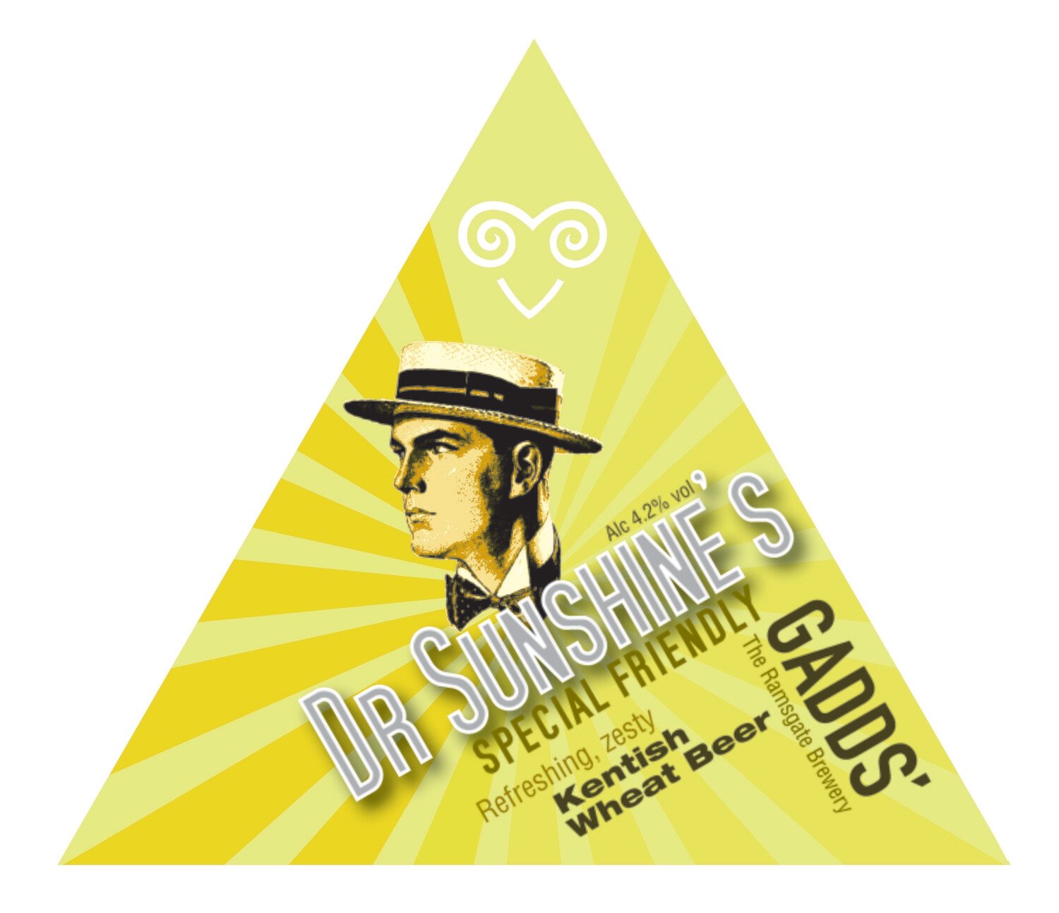 Dr Sunshine's Special Friendly English Wheat Ale Available in 4-pint bag, 10 litre and 20 litre bag-in-box